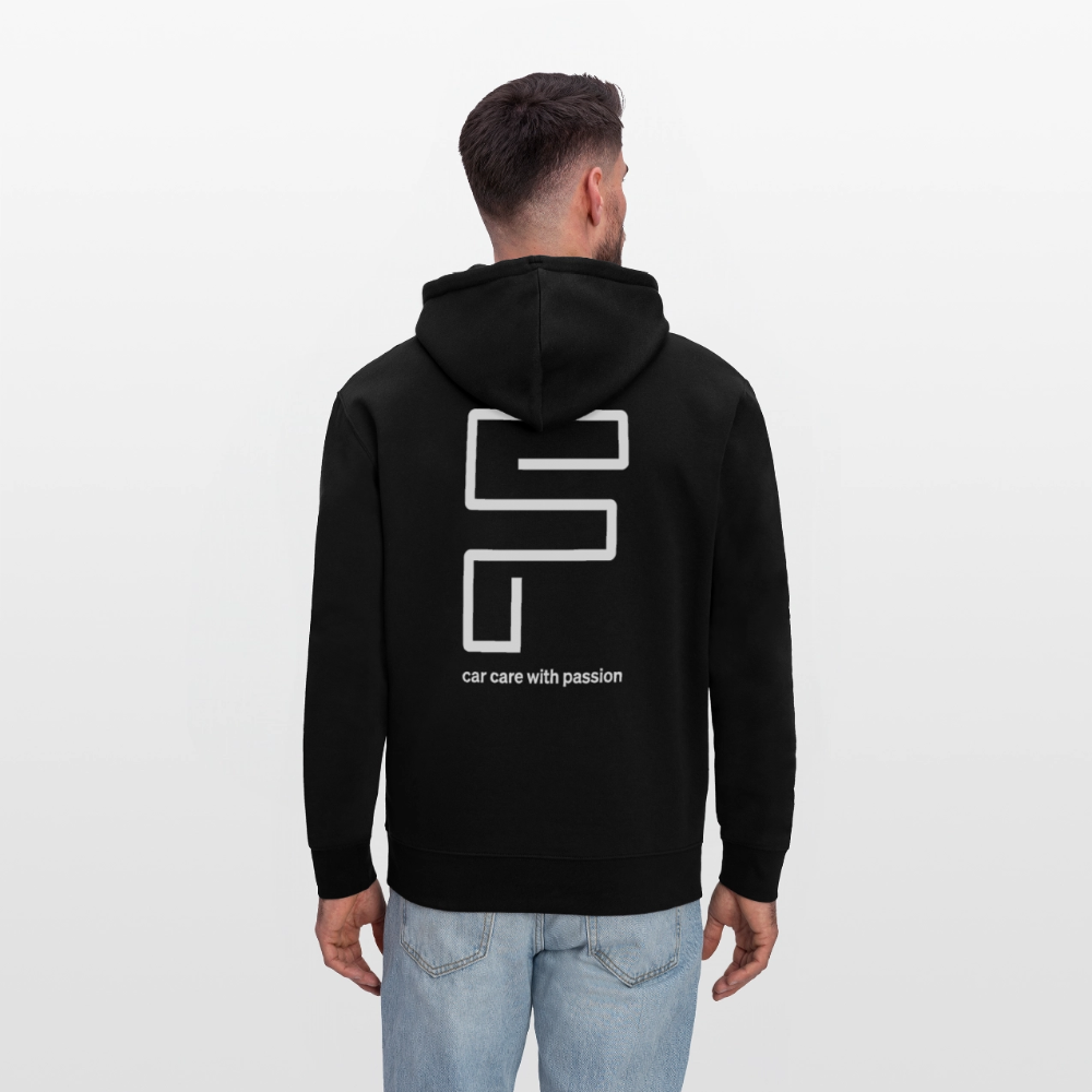 Men’s Hooded Sweater by Russell - Schwarz