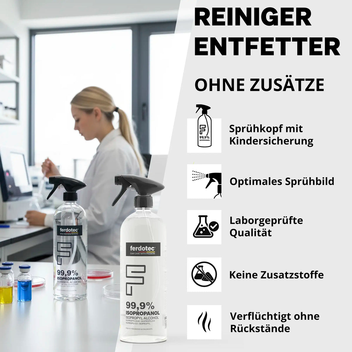 IPA 1L - Isopropanol 99,9% Sprühflasche
